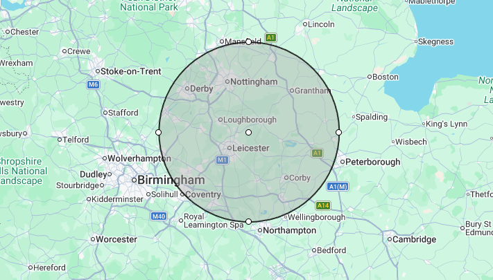 Leicestershire trailer hire service area